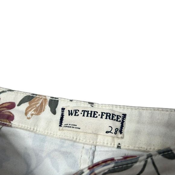 Free People We The Free Youthquake Printed Crop Flare Jeans Size 28 SMALL‎ FLAWS - Picture 3 of 10